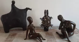 Exposition d'art : Objets d'Afrique, peintures et bronzes