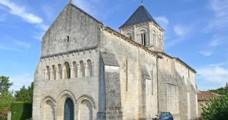 Circuit VTT N25 du Trefle Vignoble du Cognac voie romaine eglises romanes Nobla 9