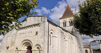 Circuit VTT N25 du Trefle Vignoble du Cognac voie romaine eglises romanes Nobla 4