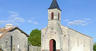 Circuit VTT N25 du Trefle Vignoble du Cognac voie romaine eglises romanes Nobla 7